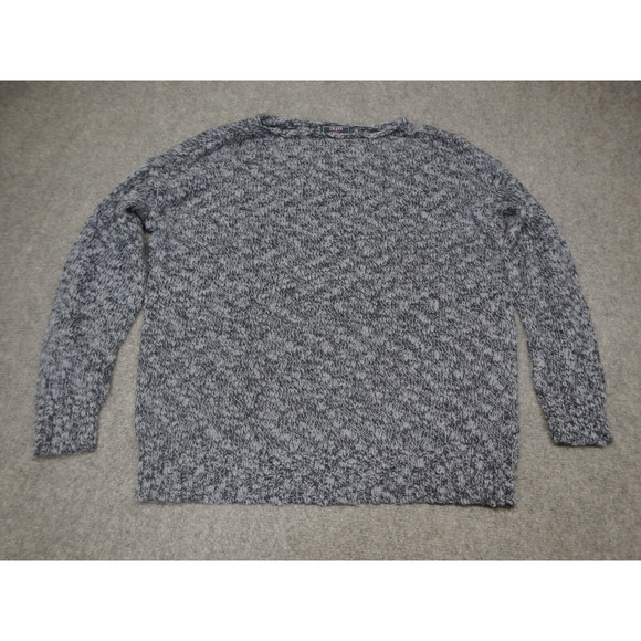 Chaps Sweater Womens Plus Size 1X Gray Metallic Long Sleeve‎ Round Neck - Picture 1 of 7
